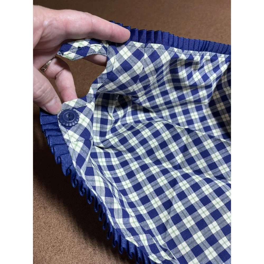 Longaberger Basket Liner Blue Ribbon Plaid Liner Canning Basket Liner